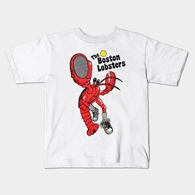 The Boston Lobsters Defunct Tennis Team Kids T-Shirt by darklordpug